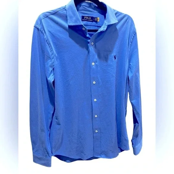 Polo Ralph Lauren size medium pique button down in excellent like-new co… - Picture 4 of 7